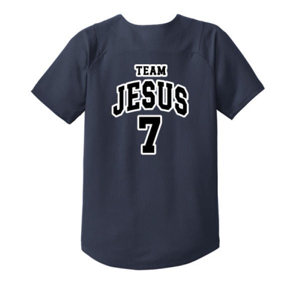 Team Him Youth Christian Full - Button Jersey - ClaimedbyGodDesigns