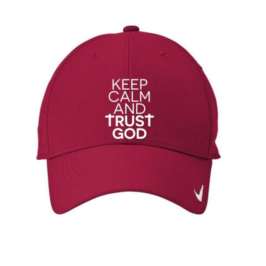 Keep Calm And Trust Him Adult Christian Hat - ClaimedbyGodDesigns