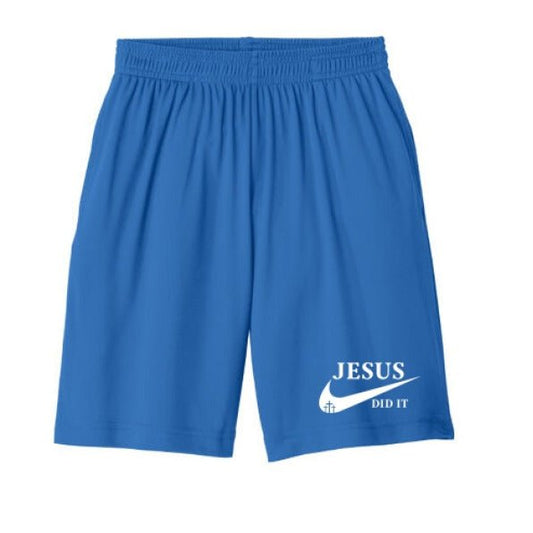 He Did It Youth Christian Basketball Shorts - ClaimedbyGodDesigns
