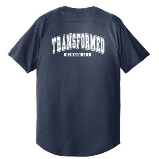 Transformed Men's Christian Full - Button Jersey - ClaimedbyGodDesigns