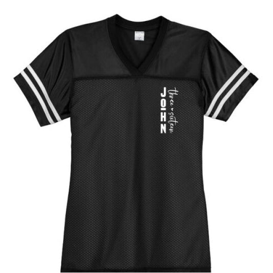 John 3 16 He So loved Women's Christian Jersey - ClaimedbyGodDesigns