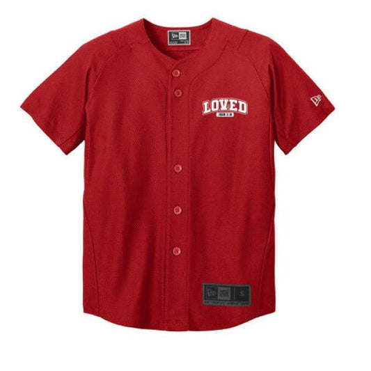 Loved Youth Christian Full - Button Jersey - ClaimedbyGodDesigns