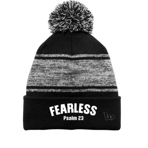 Fearless Men's Christian Knit Chilled Adult Pom Beanie - ClaimedbyGodDesigns