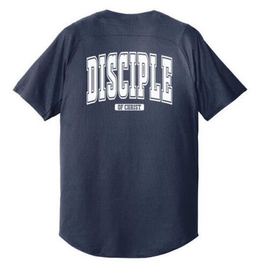 Disciple Men's Christian Full - button Jersey - ClaimedbyGodDesigns