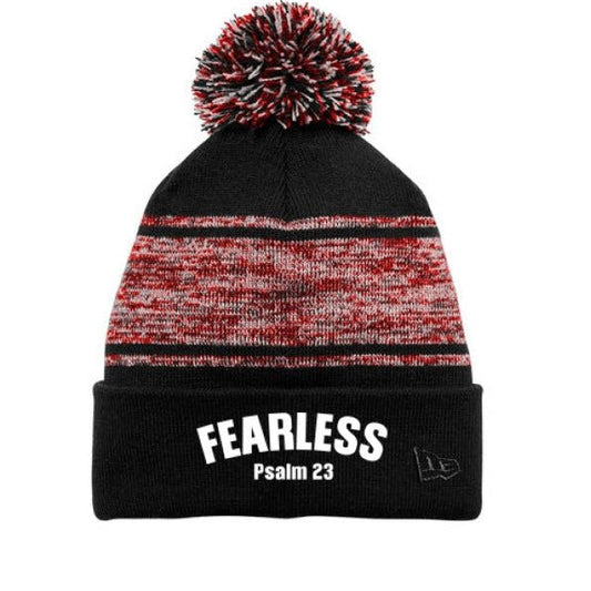 Fearless Men's Christian Knit Chilled Adult Pom Beanie - ClaimedbyGodDesigns