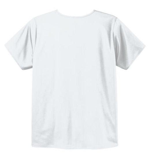 Man of Faith Men's Chest Pocket V - Neck Scrub Top – Comfortable, Durable, and Professional Workwear - ClaimedbyGodDesigns