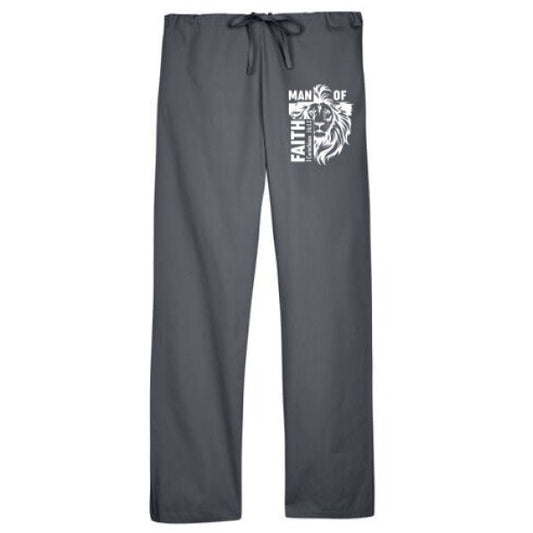 Man Of Faith Christian WorkFlex Cargo Scrub Pant – Comfortable, Functional, and Faith - Inspired Workwear - ClaimedbyGodDesigns