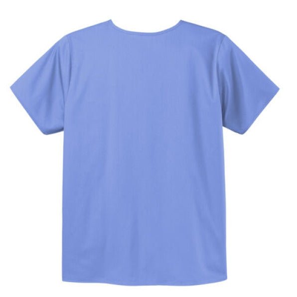 Faith Unisex Christian Chest Pocket V - Neck Scrub Top – Comfortable, Functional, and Professional Workwear - ClaimedbyGodDesigns
