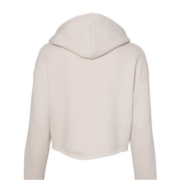 Born To Follow Him Women's Christian Cropped Fleece Hooded Sweatshirt - ClaimedbyGodDesigns