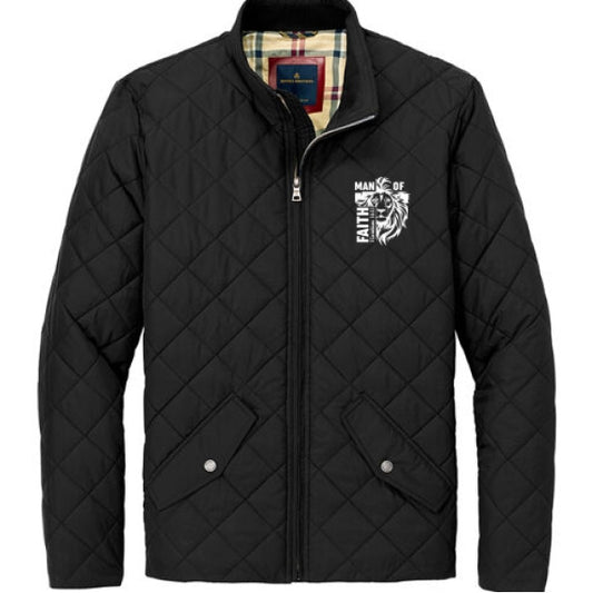 Man of Faith Men's Christian Quilted Jacket – Warm, Durable, and Faith - Inspired Outerwear - ClaimedbyGodDesigns