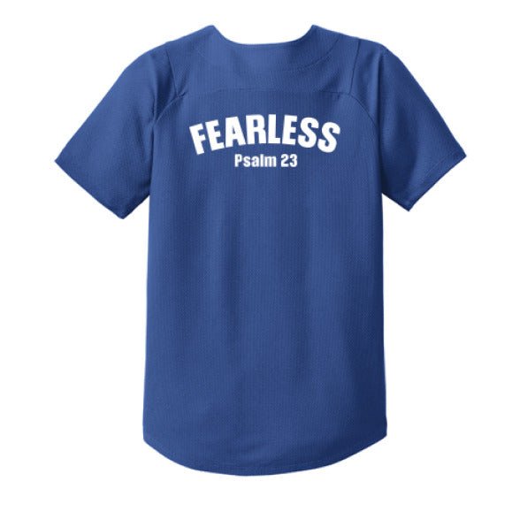 Fearless Youth Christian Full Button Jersey - ClaimedbyGodDesigns