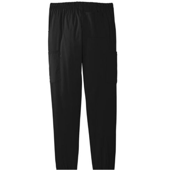 He Did It Women’s Christian Premiere Flex Jogger Scrub Pant – Comfortable, Functional, and Stylish Workwear - ClaimedbyGodDesigns