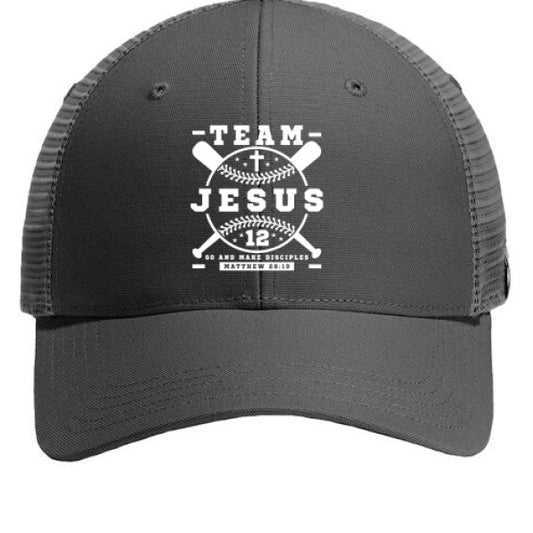 Team Him Baseball Adult Christian Hat - ClaimedbyGodDesigns