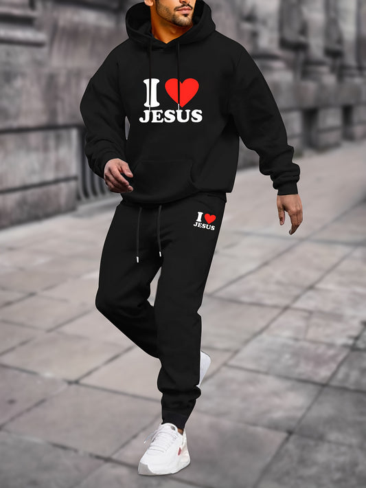I Love Jesus Men's Christian Casual Outfit claimedbygoddesigns