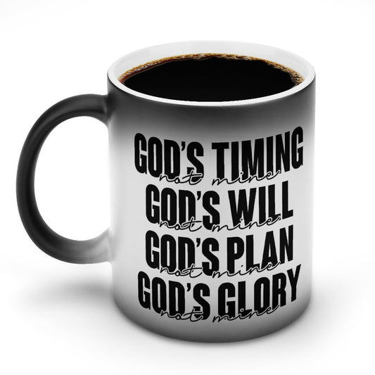 His Timing Christian Color Changing Mug (Dual-sided )