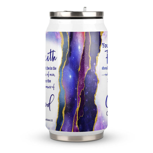 Your Faith Should Be In The Power of God Christian Stainless Steel Tumbler with Straw SALE-Personal Design