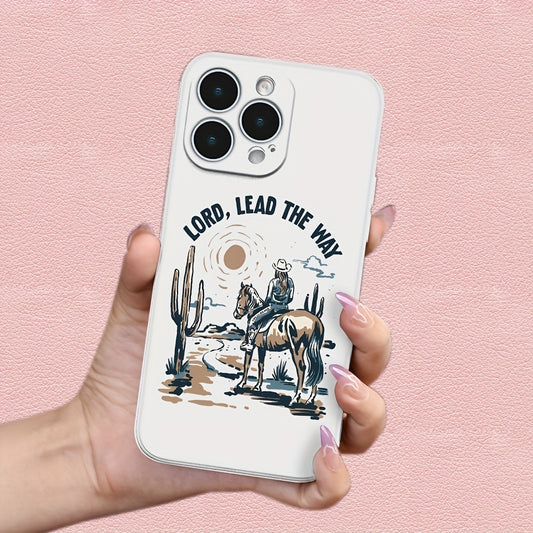 Lord Lead The Way Christian Flexi Phone Case With Rider Graphic Anti-fall For IPhone 14 13 12 11 Pro Max XS Max X XR 8 7 Plus claimedbygoddesigns