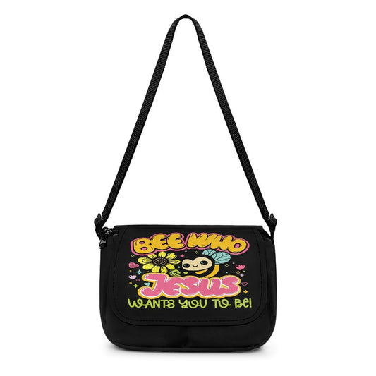 Be Who Jesus Wants You To Be Christian Kids Flap Crossbody Bag - ClaimedbyGodDesigns