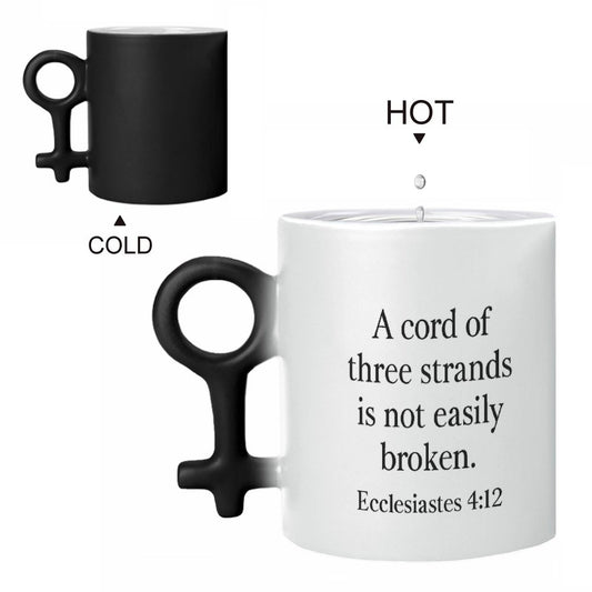 Christian Couple Color-Changing Mugs – Ecclesiastes 4:12 Unity Gift Set