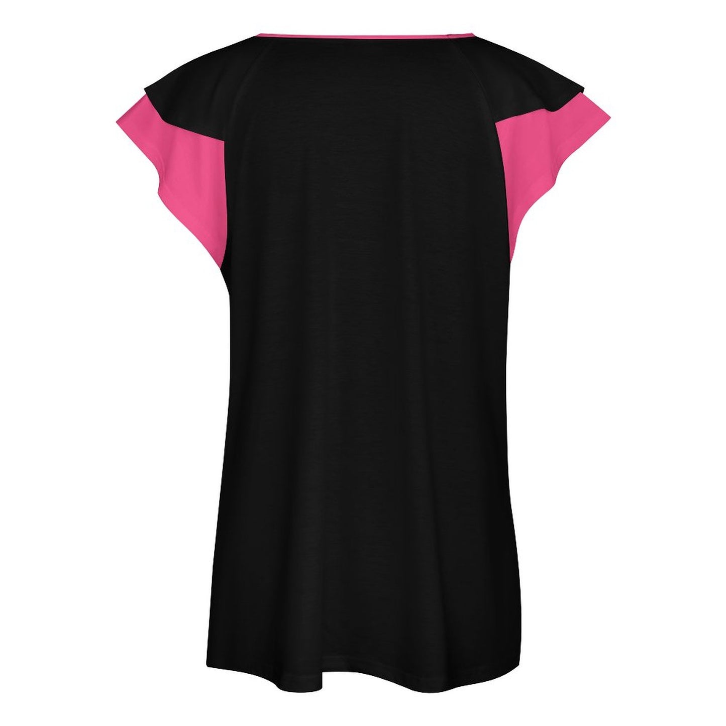 God Gifted Me Two Titles Mom And Grandma And I Rock Them All Women's Christian T-shirt Ruffle V-Neck SALE-Personal Design