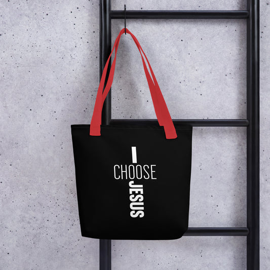 I Choose Him Christian Cotton Tote bag