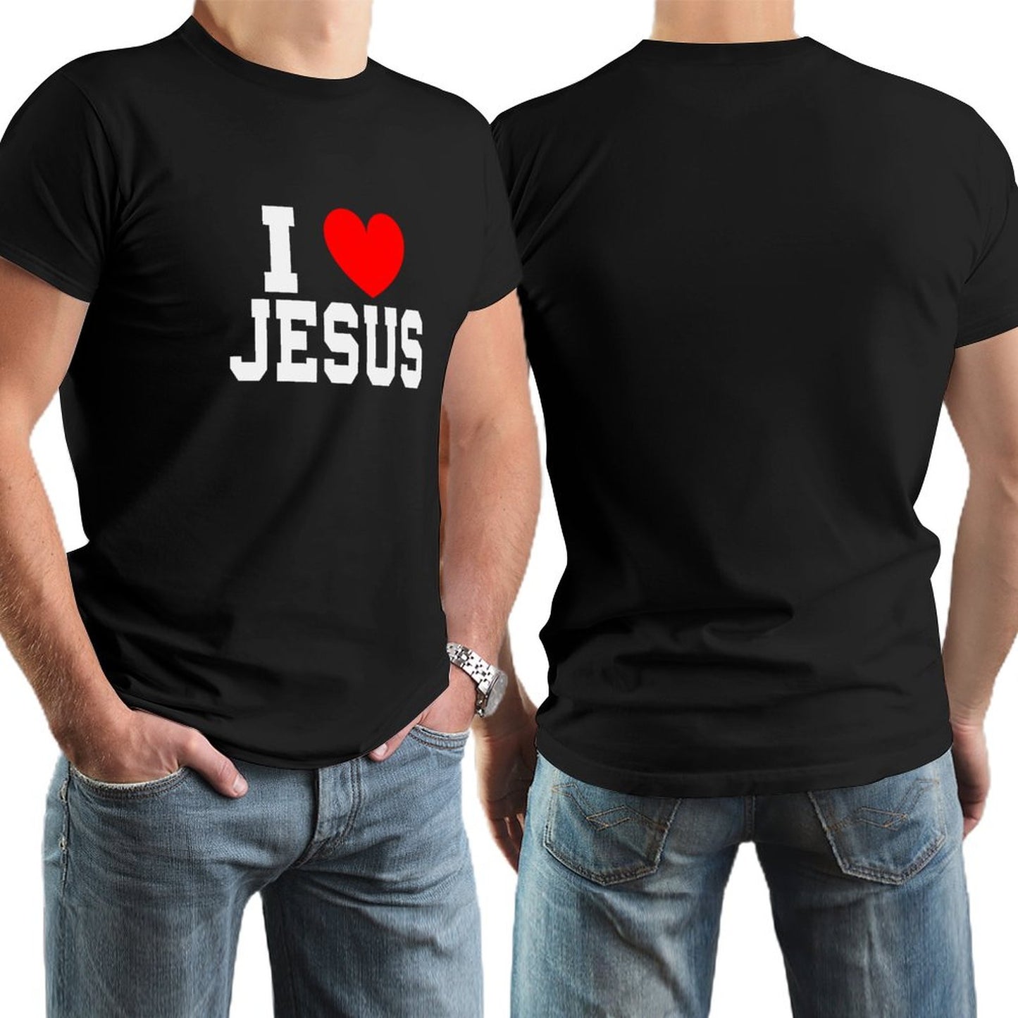 I Love Him Men's Christian T-shirt