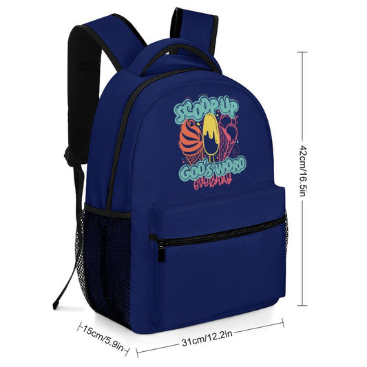 Scoop Up His Word Everyday Christian Children's School Backpack