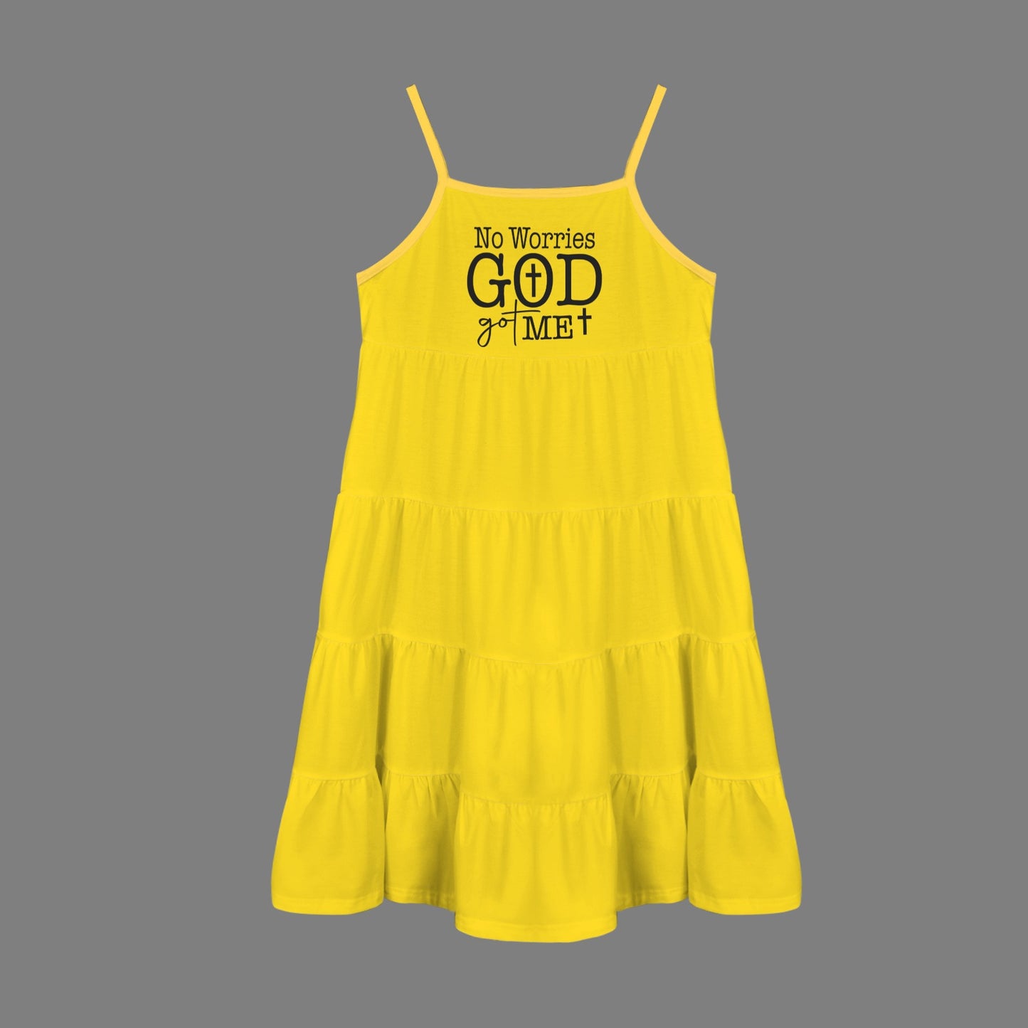 Youth Girls' Christian Casual Dress |No Worries God Got Me Design