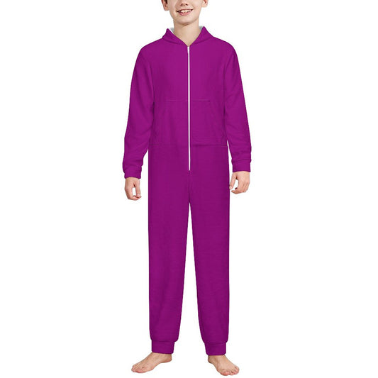 Way Truth Life (purple) Toddler & Youth Christian Flannel Footless Zip up Jumpsuit Pajama Jumpsuit