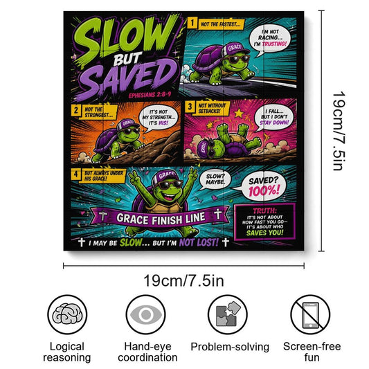 Slow But Saved – Building Block Puzzle Ornament - ClaimedbyGodDesigns