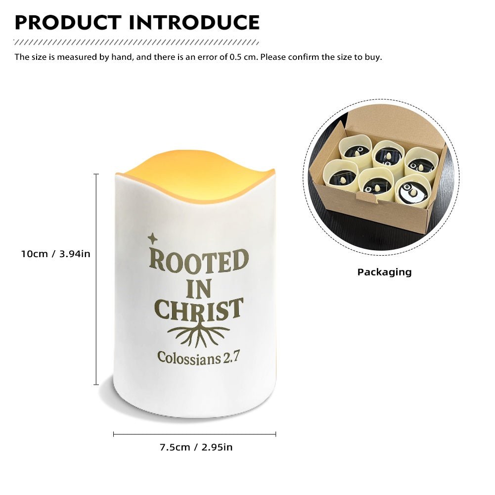 Faith & Encouragement Christian Solar Wave Candles Set of 6 - ClaimedbyGodDesigns