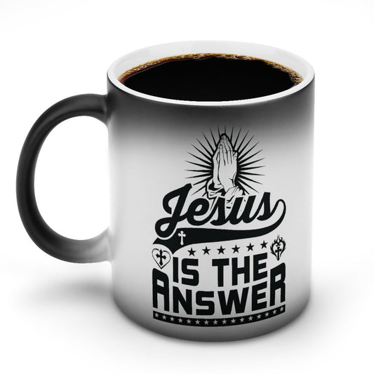 He Is The Answer Christian Color Changing Mug (Dual-sided)