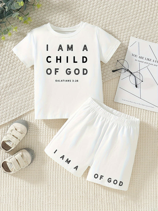 I Am A Child Of God Toddler Christian Casual Outfit claimedbygoddesigns