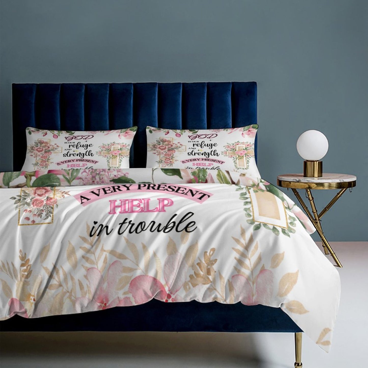 God Is Our Refuge And Strength A Very Present Help In Trouble 3-Piece Comforter Bedding Set-86"×70"/ 218×177cm SALE-Personal Design