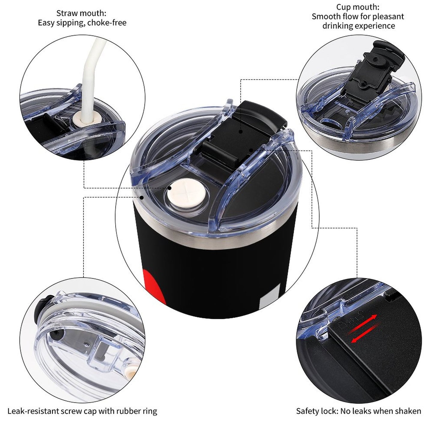 I Love Him Christian 40oz Insulated Tumbler with Handle and Straw