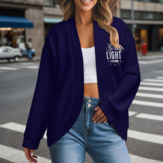 Be The Light Women's Drop Shoulder Cardigan - ClaimedbyGodDesigns