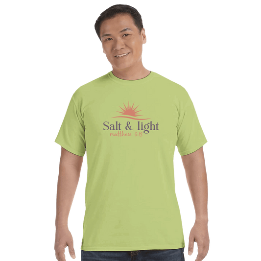 Salt & Light Christian Unisex Heavyweight Crewneck T-Shirt - ClaimedbyGodDesigns