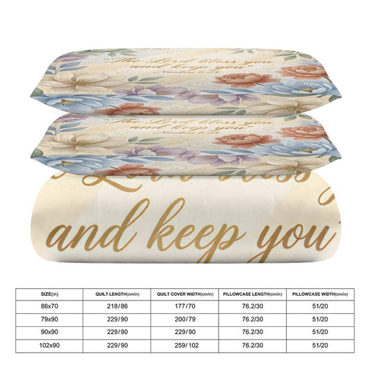 The Lord Bless You Christian 3-Piece Bedding Set