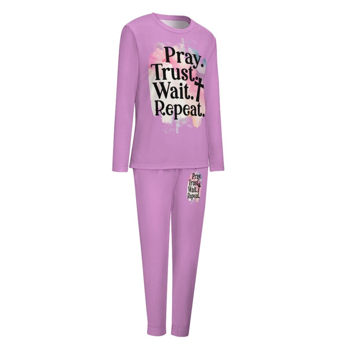 Pray Trust Wait Repeat Women's Christian Pajamas