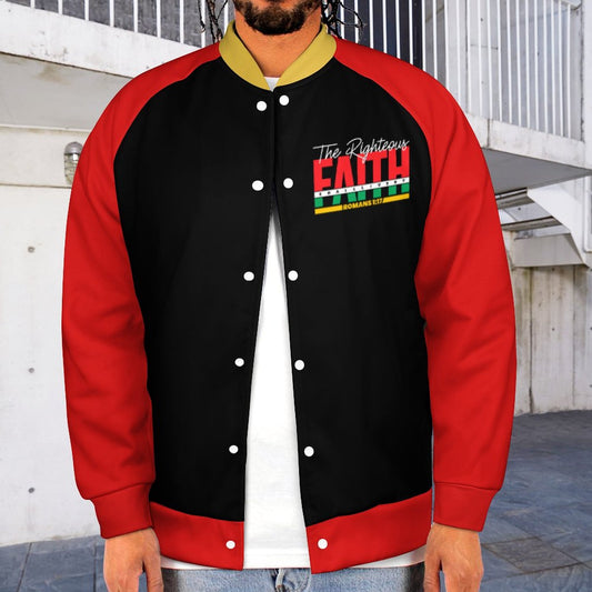 Romans 1:17 The Righteous Shall Live By Faith Men's Christian Jacket