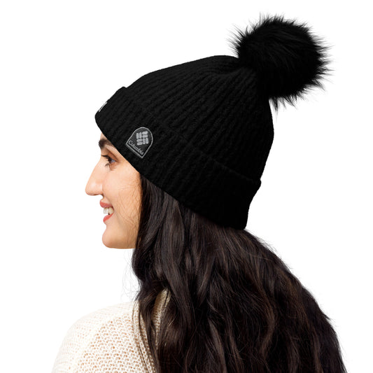 He Gave Me The Victory Premium Christian Columbia pom-pom beanie