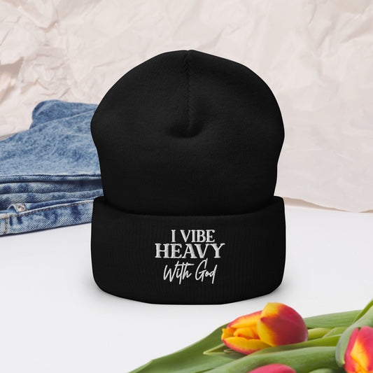 I Vibe Heavy With Adult Christian Cuffed Beanie