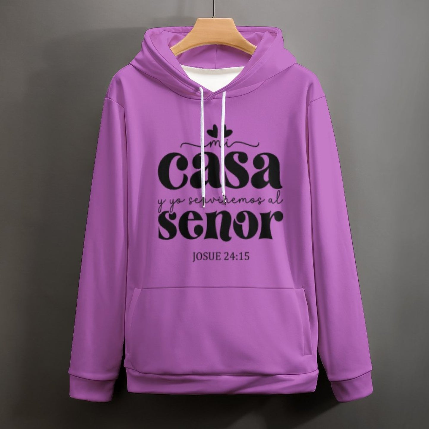 Mi Casa Y Yo Serviremos Al Senor Spanish Women's Christian Pullover Hooded Sweatshirt