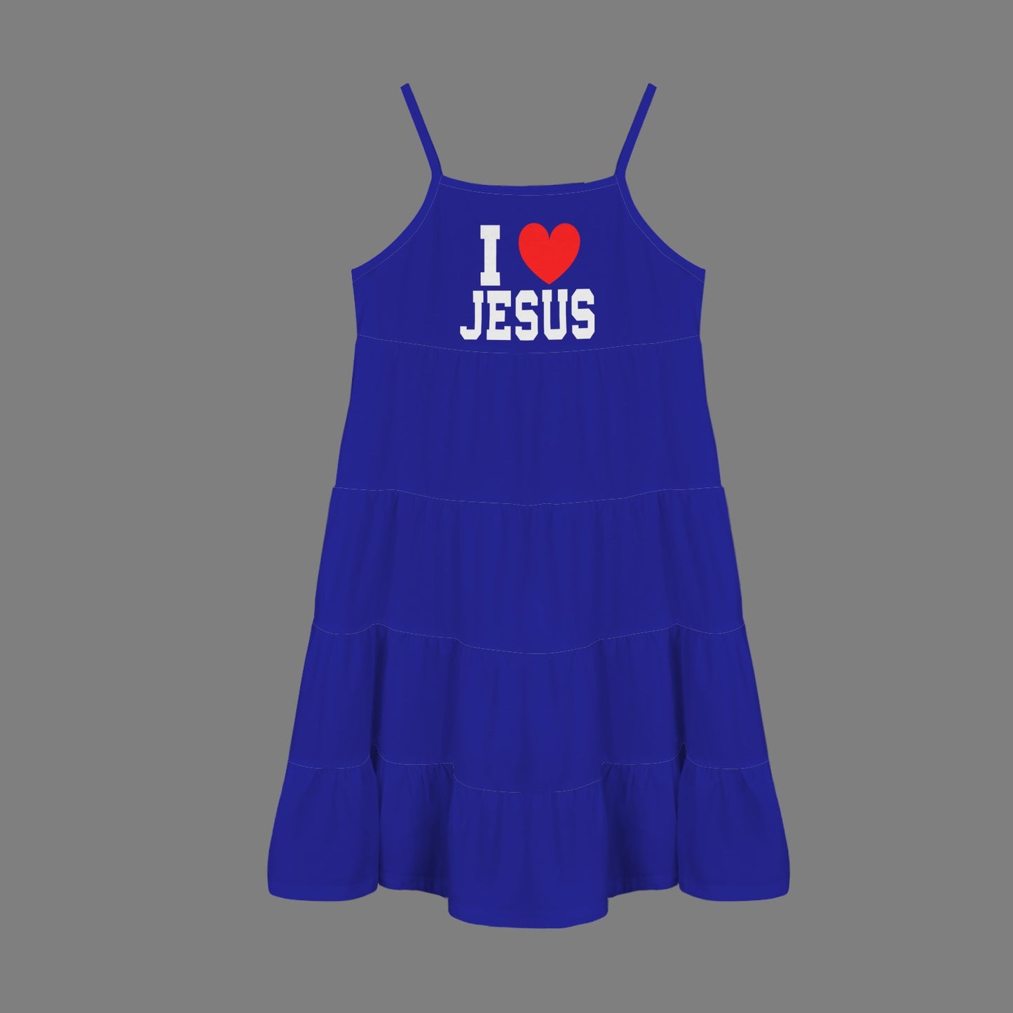 Youth Girls' Christian Casual Dress |I Love Jesus Design