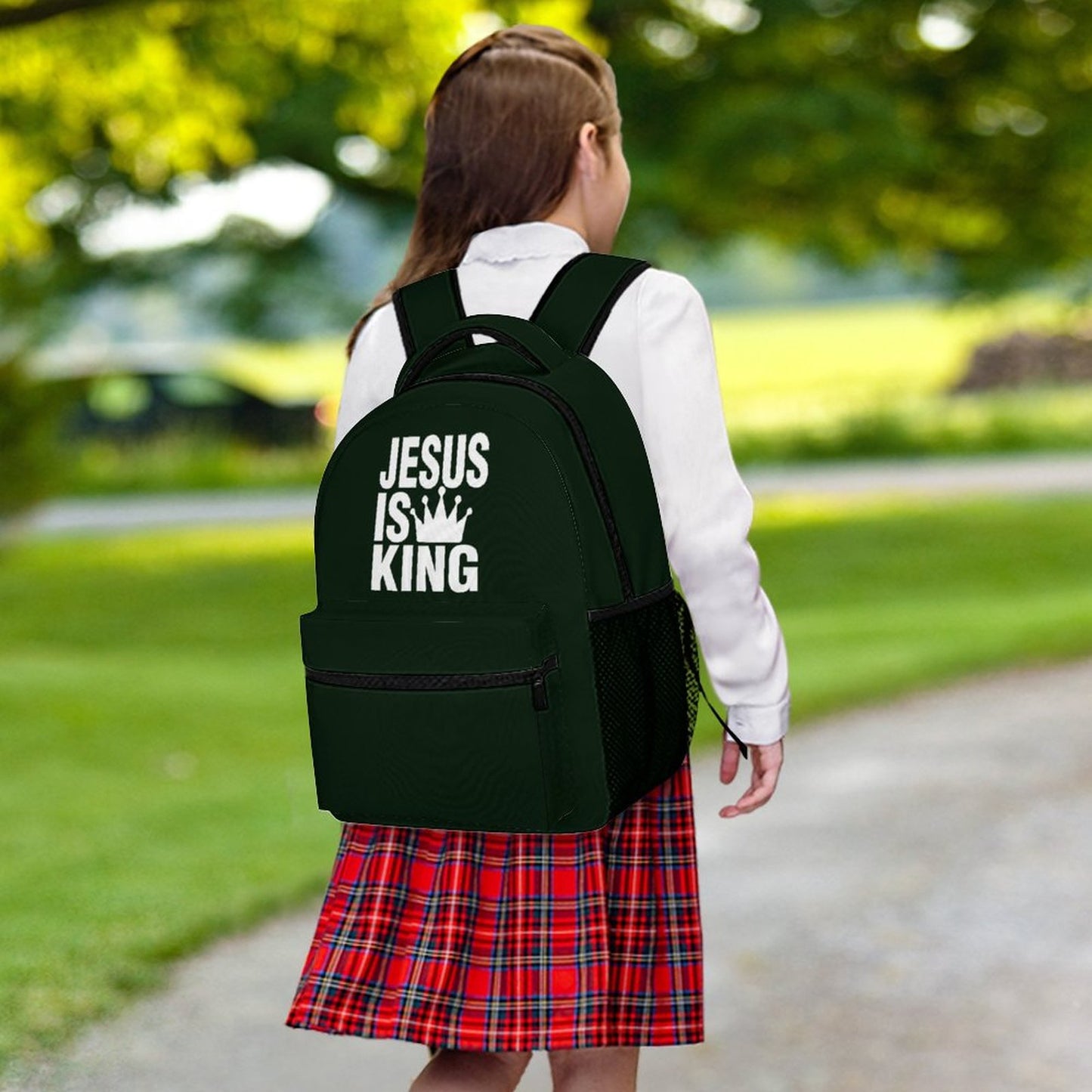 He Is King Christian Children's School Backpack