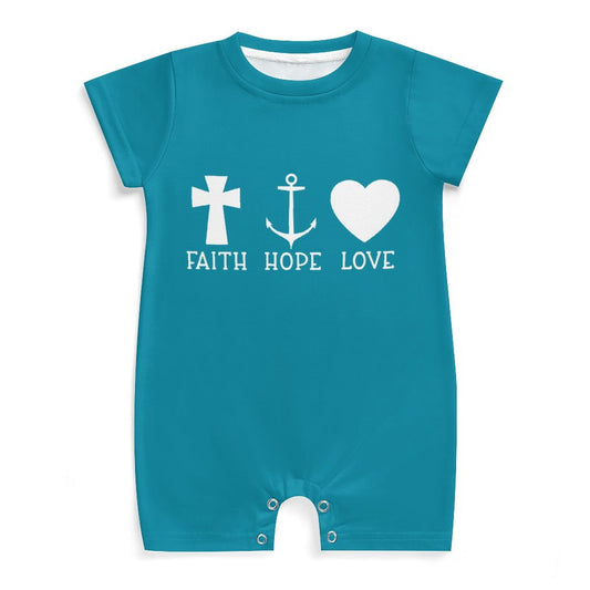 Faith Hope Love Christian Baby Onesie SALE-Personal Design