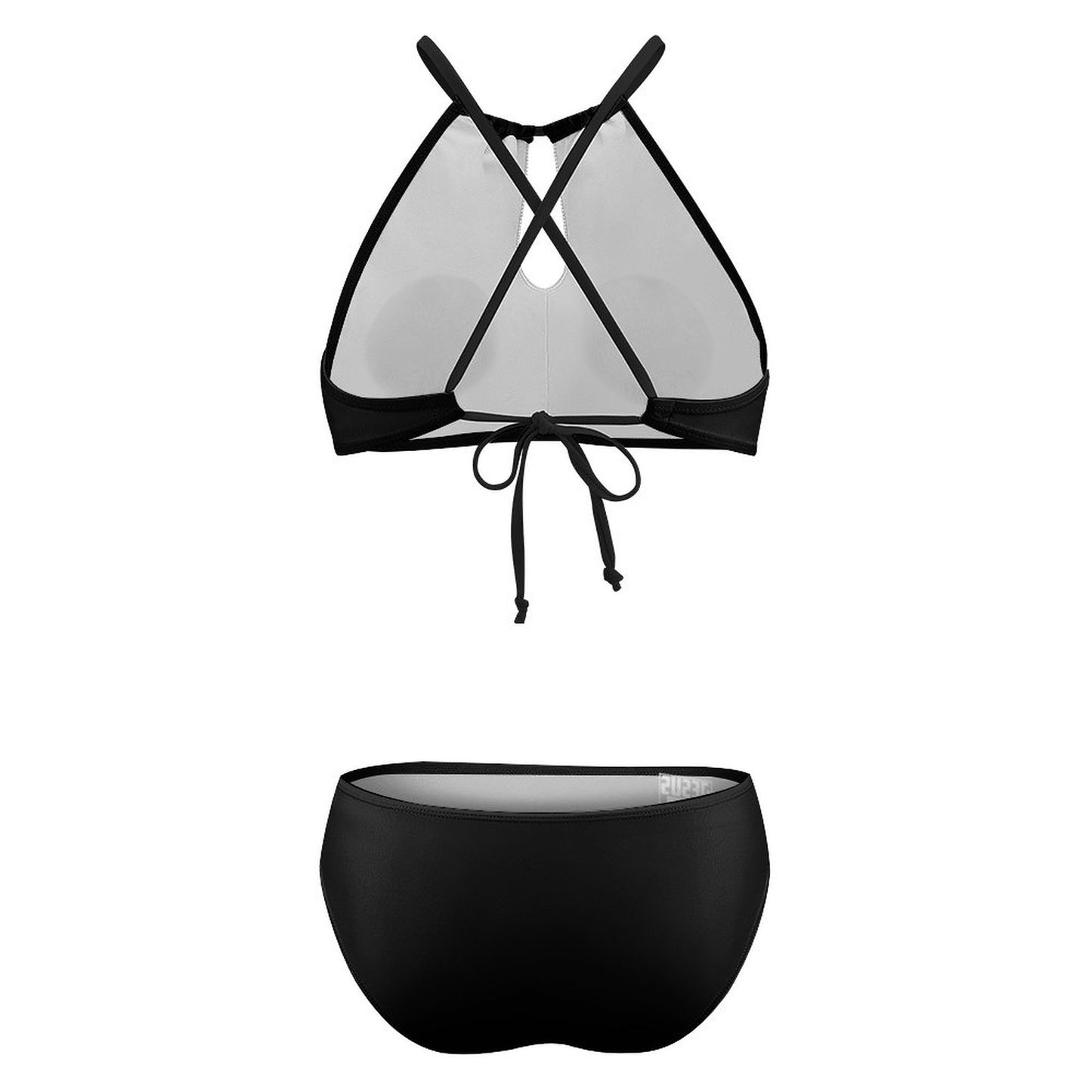 Rated E For Everyone Christian Women's Two piece Swimsuit with High Neck Halter Top