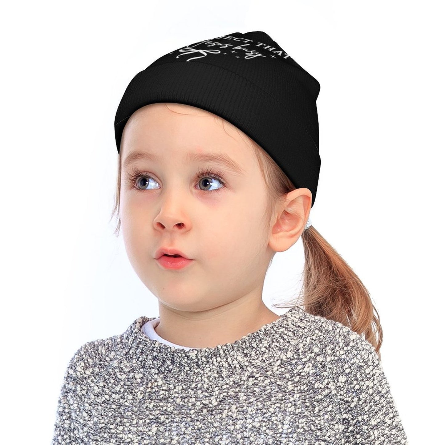 I'm A Project That Keeps Jesus Busy Children's Christian Knit Beanie