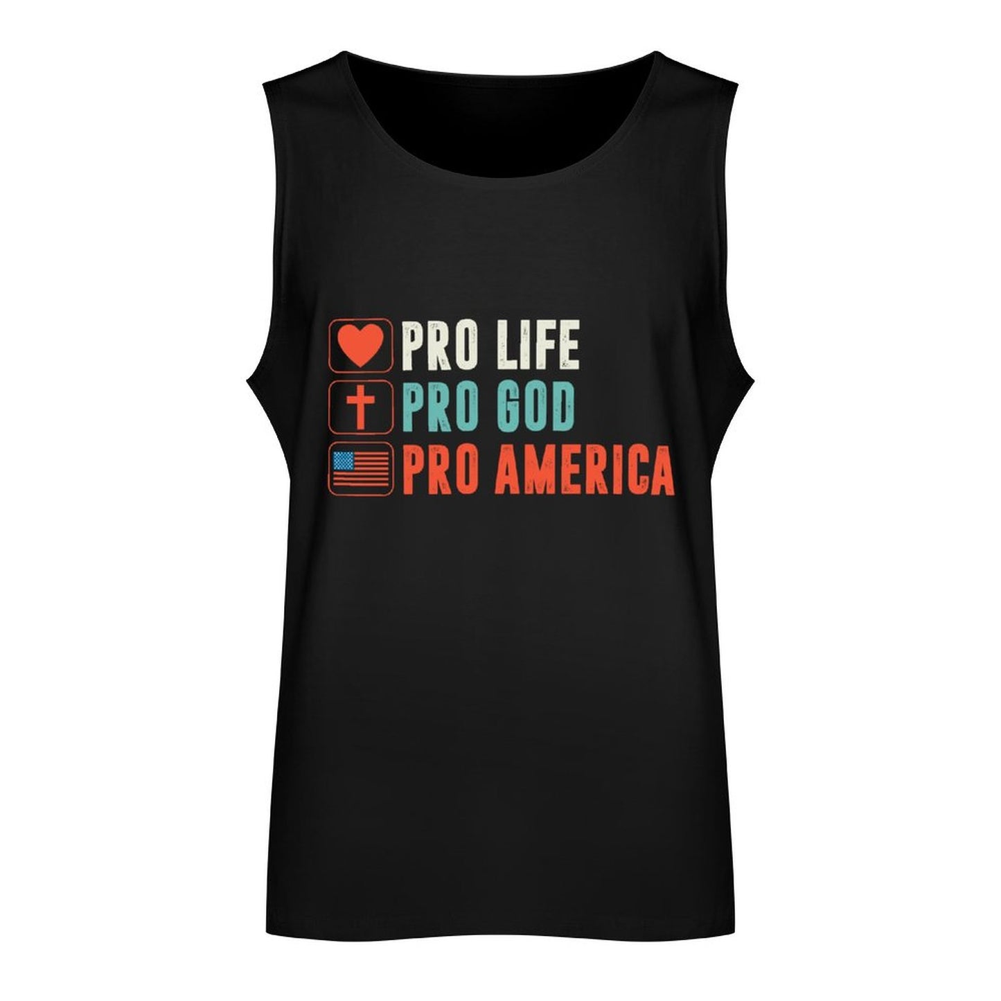 Pro Life Pro Him Pro America Men's Christian Tank Top
