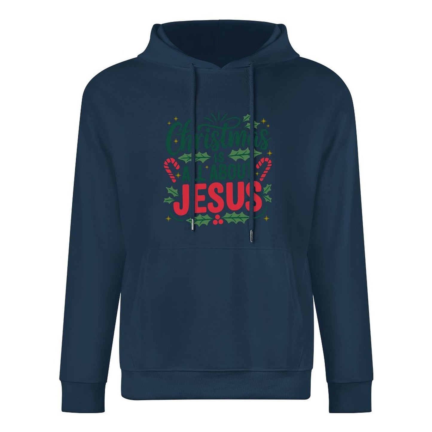 Christmas Is All About Him Men's Christian Pullover Hooded Sweatshirt